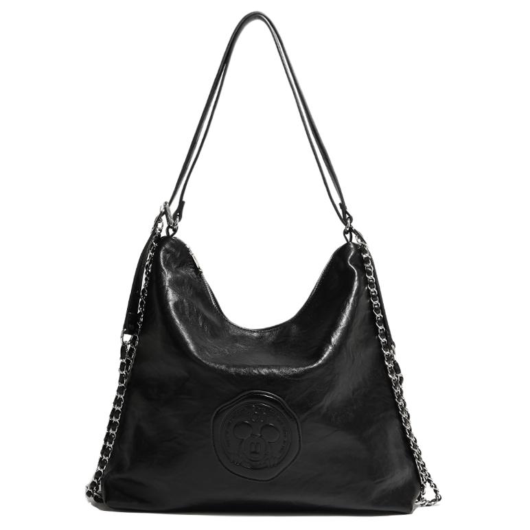 

Disney Микки серия полиуретановый наплечный кроссбоди сумка тоут большая женская черный серебристый кремово белый, Black