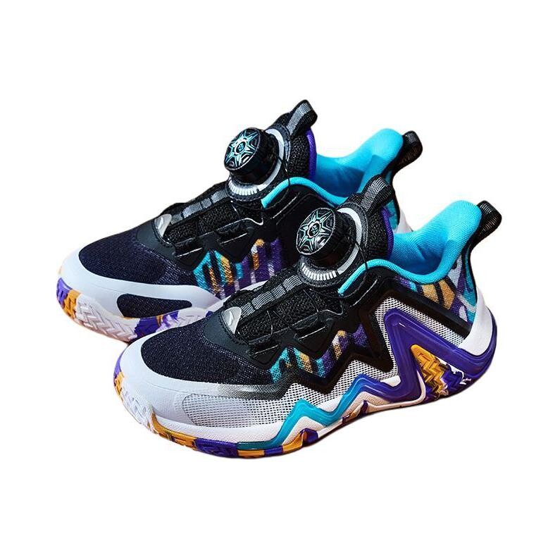 Детские баскетбольные кроссовки PS Low-top черные/цветные Anta Kids, черный — фото 3