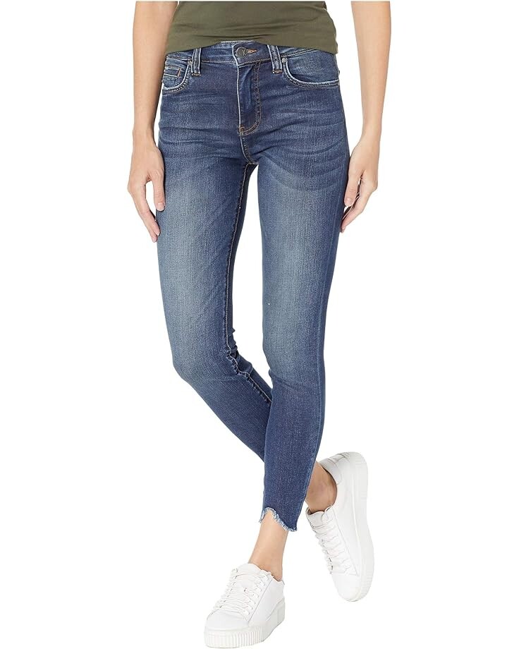 

Джинсы KUT from the Kloth Connie High-Rise Ankle Skinny, цвет Behave w/ Dark Stone Base Wash