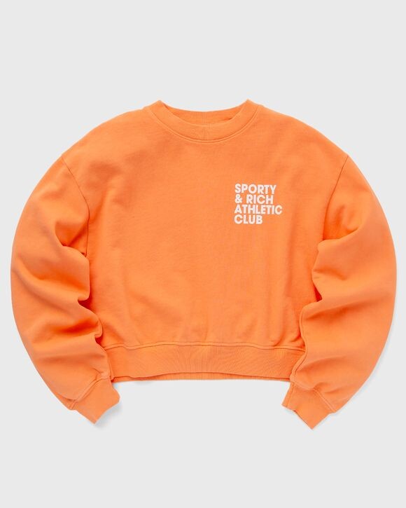 

Толстовка Sporty & Rich Exercise Often Cropped Crewneck, цвет melon/white