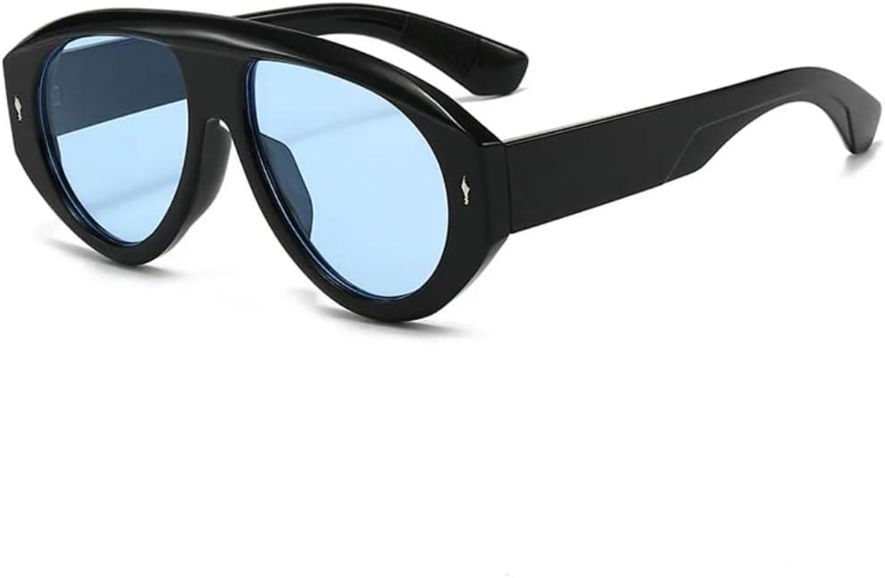 

Ретро большие женские солнцезащитные очки, модные леопардовые очки, очки для защиты от ультрафиолета UV400, мужские очки в стиле панк с заклепками для активного отдыха UUPTTPL, Black Blue