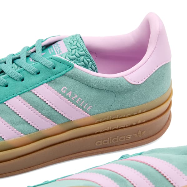 Кроссовки Gazelle Bold Adidas, порошковый бирюзовый, блаженный сиреневый и чистая бирюза — фото 3