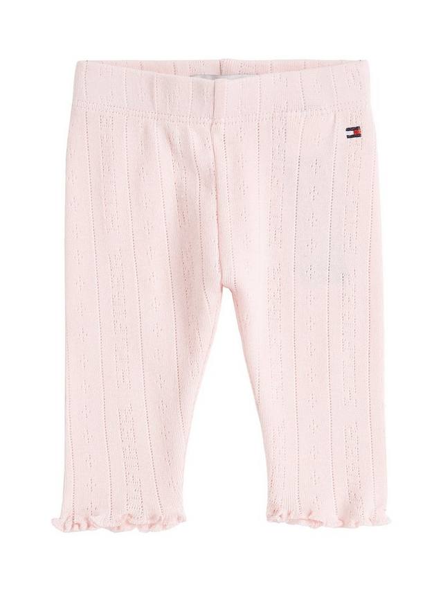 

Детские хлопчатобумажные леггинсы pointelle Tommy Hilfiger, цвет Precious Pink