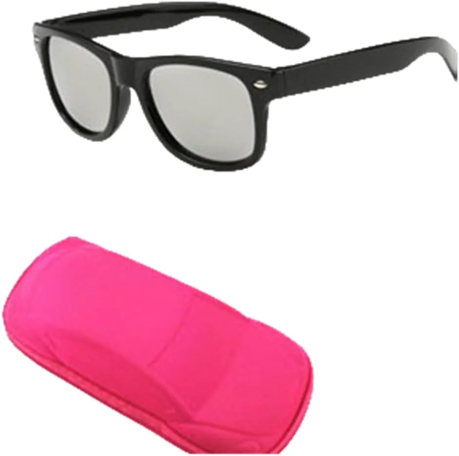 

Детские солнцезащитные очки для мальчиков и девочек, модные очки с покрытием линз, защита от УФ-излучения UV 400, в комплекте с футляром UOVSAW, Silver and Rose Case