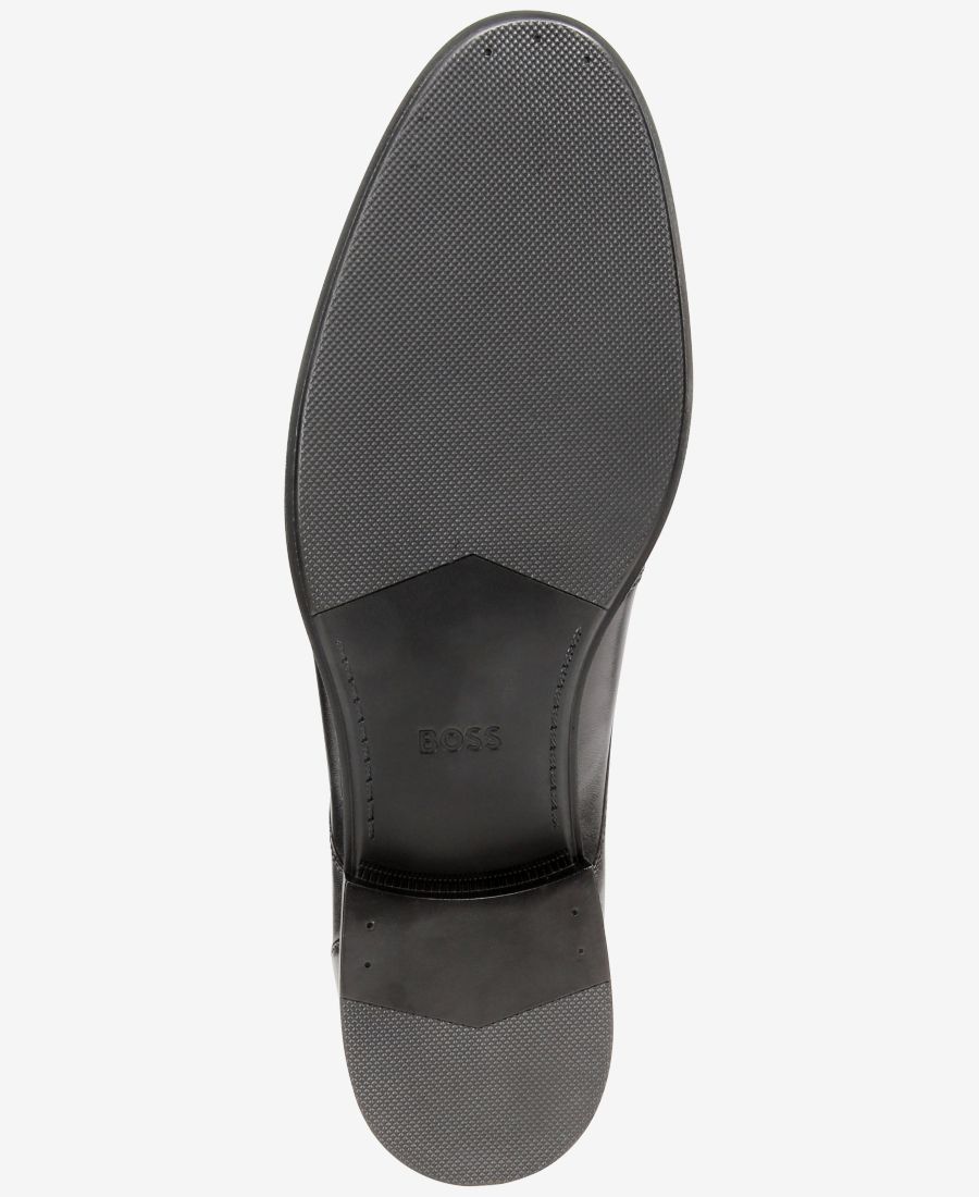 Мужские классические туфли-дерби BOSS by Colby с закругленным носком Hugo Boss, Black — фото 4