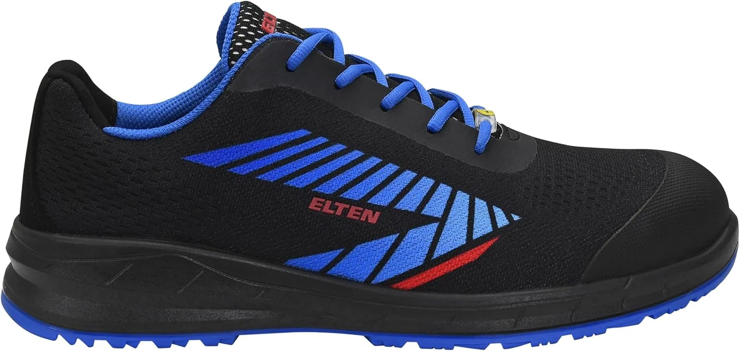 Защитные ботинки ELTEN Larkin XXSports Black-Blue Low ESD S1, женские и мужские, текстильные, со стальным защитным носком, легкие, спортивные — фото 2