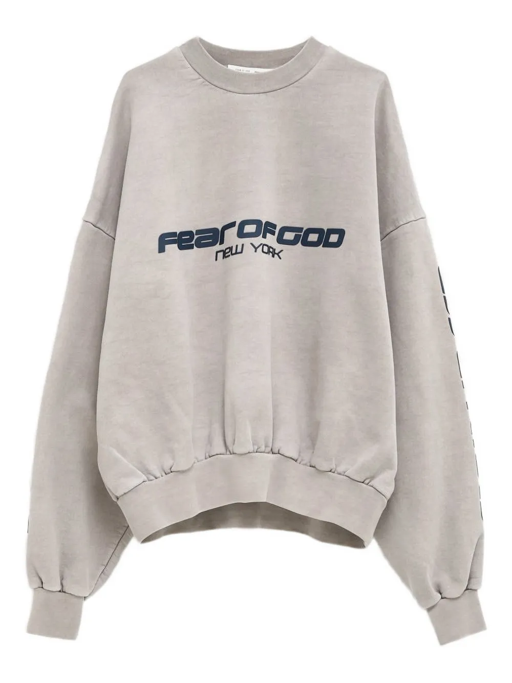 

Свитшот с логотипом и длинными рукавами Fear Of God Essentials, серый