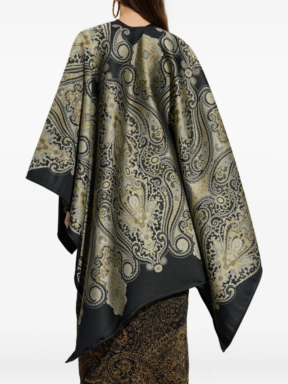 Жакет из шерсти с узором "пейсли" Etro, черный — фото 4