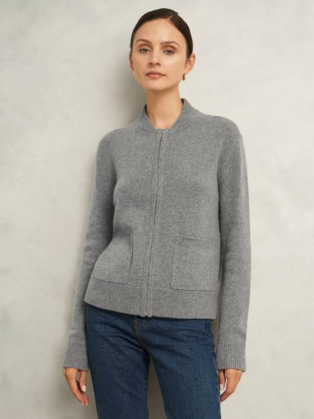 

Бомбер Bonnie из трикотажа Hobbs, Mid Grey Marl