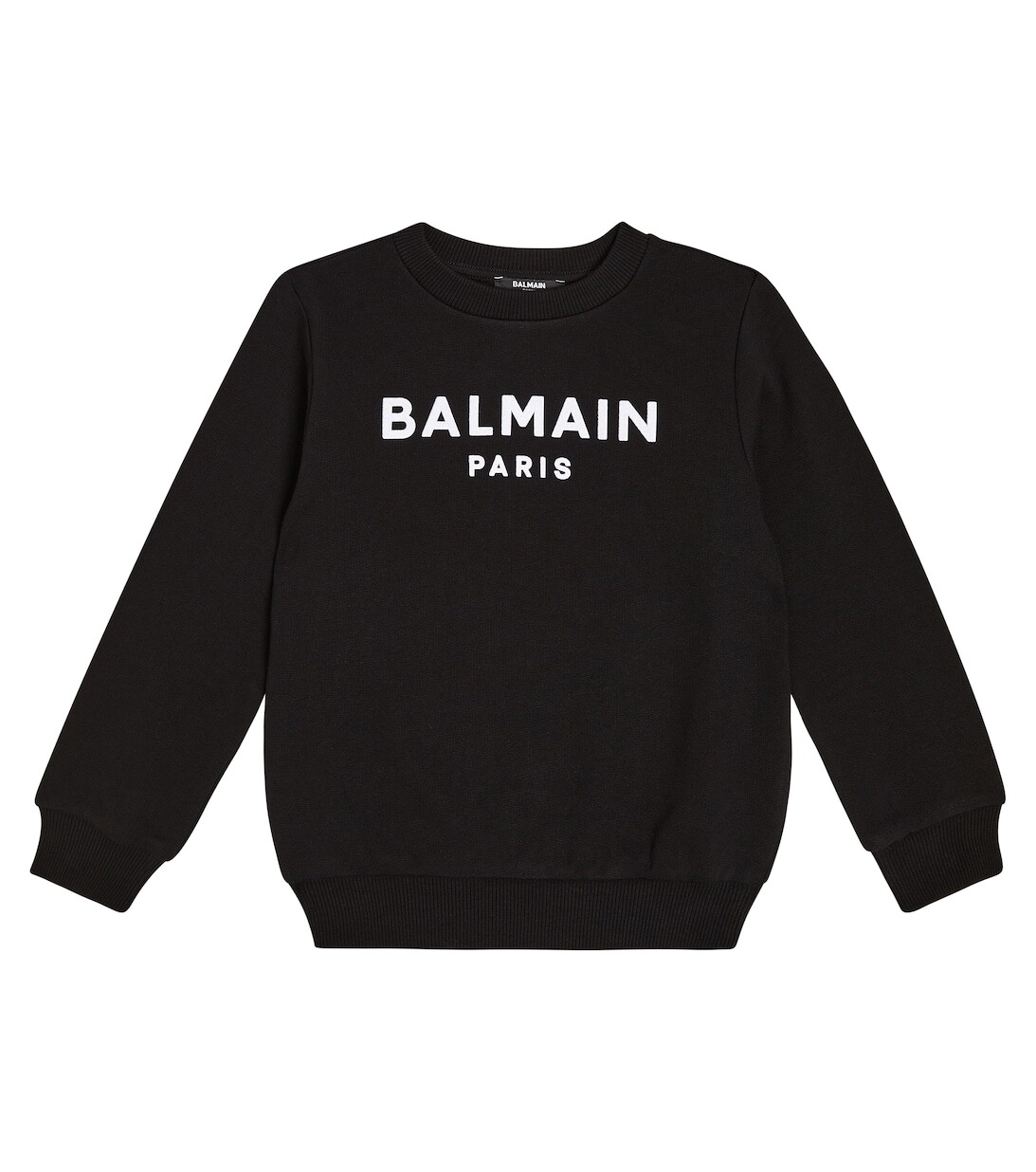 

Толстовка из хлопкового джерси с логотипом Balmain, черный