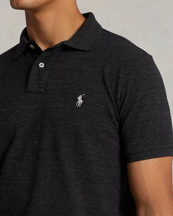 Классическая сетчатая рубашка-поло Polo Ralph Lauren, черный — фото 4