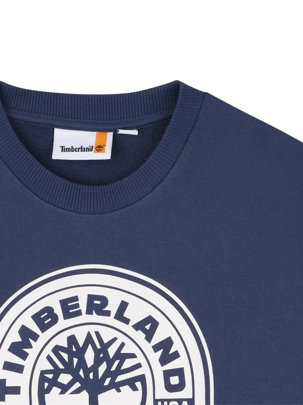 Свитшот с графическим принтом Timberland Kids, синий — фото 3