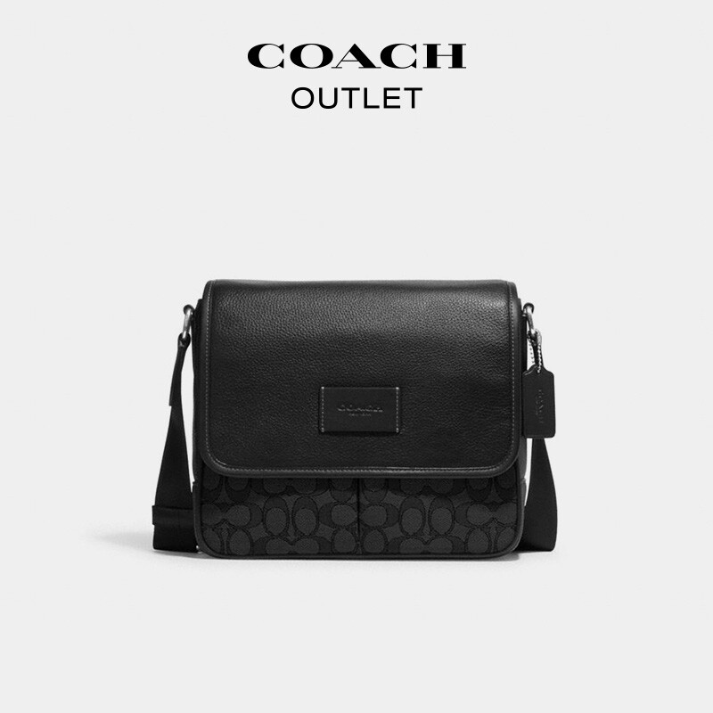

Мужская классическая сумка для карт с логотипом COACH №25, угольно-серый/черный