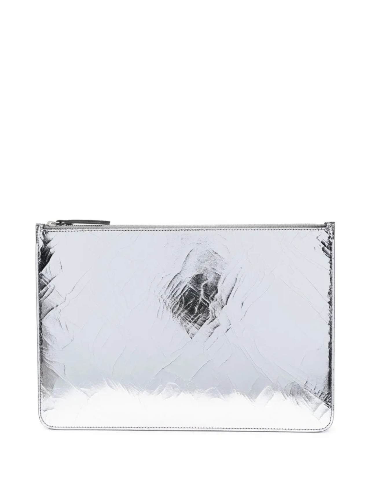 

Maison Margiela клатч с декоративной строчкой, серебряный