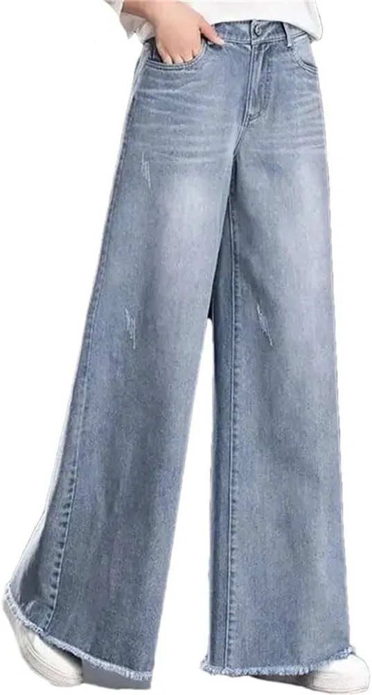 Джинсы прямые с карманами, Light Blue