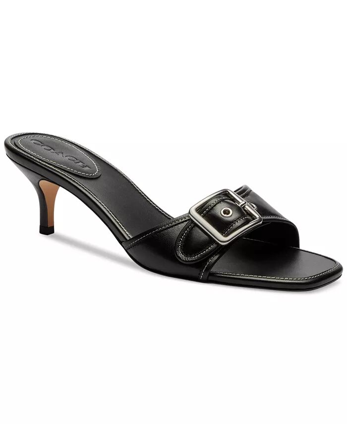 Женские босоножки-слайды Margot Kitten-Heel COACH, черный