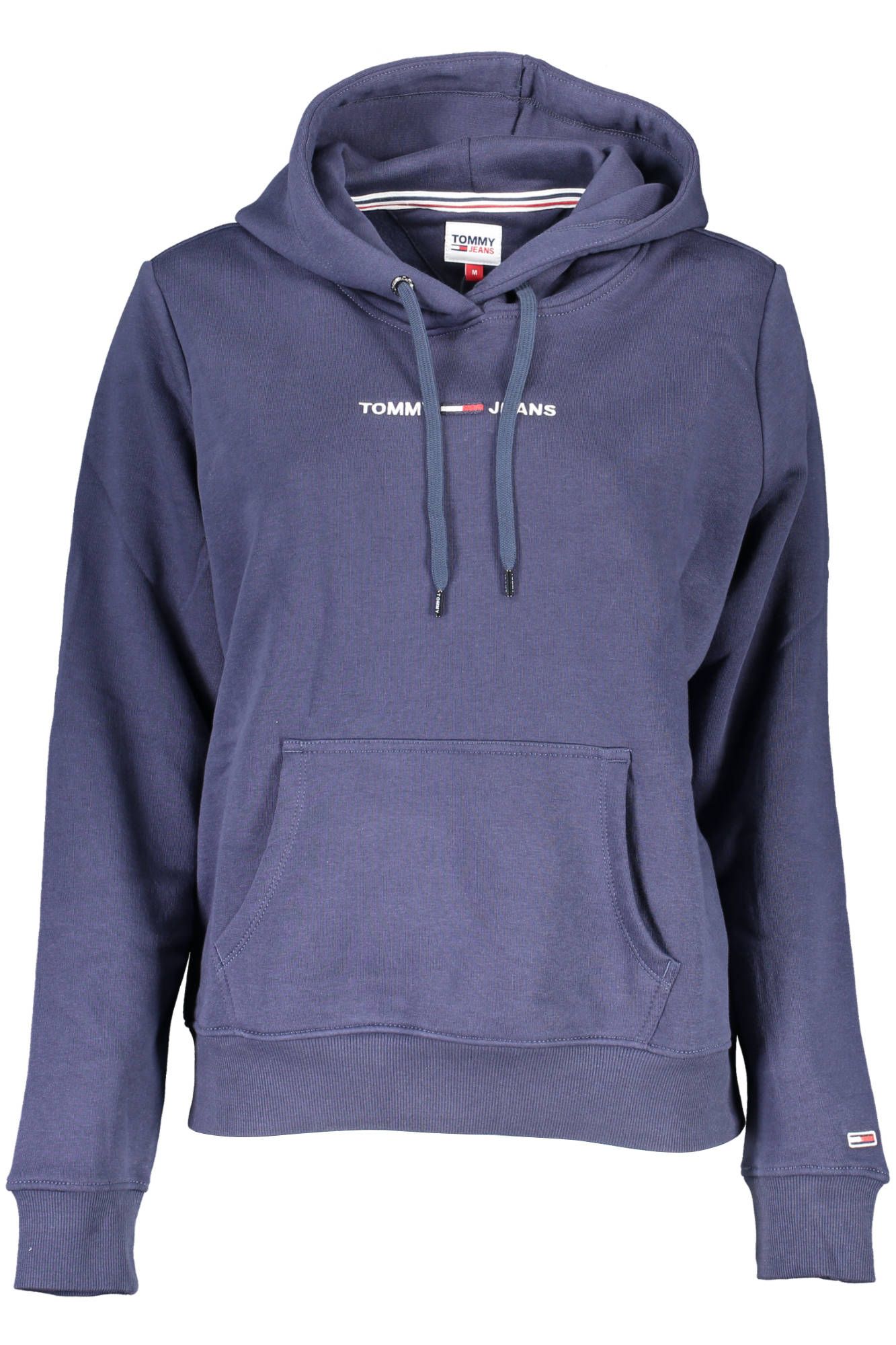 

Синяя хлопковая женская толстовка с капюшоном Tommy Hilfiger