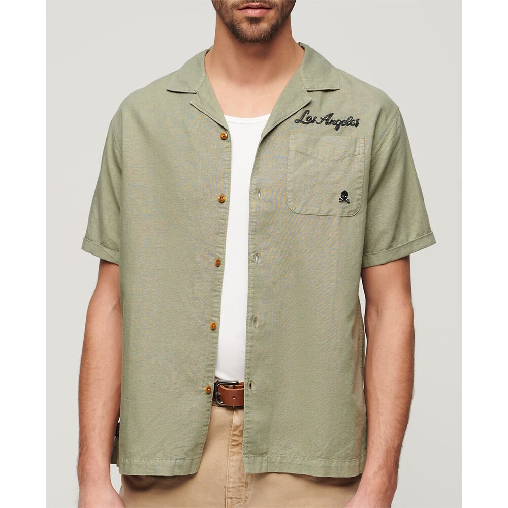 

Рубашка с коротким рукавом Superdry Vintage Resot, зеленый