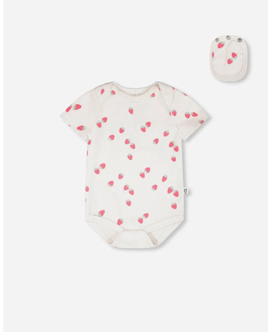 Комплект из 3 бодиков из хлопкового трикотажа для девочек Baby Girls Evolutive Deux par Deux, белый — фото 2