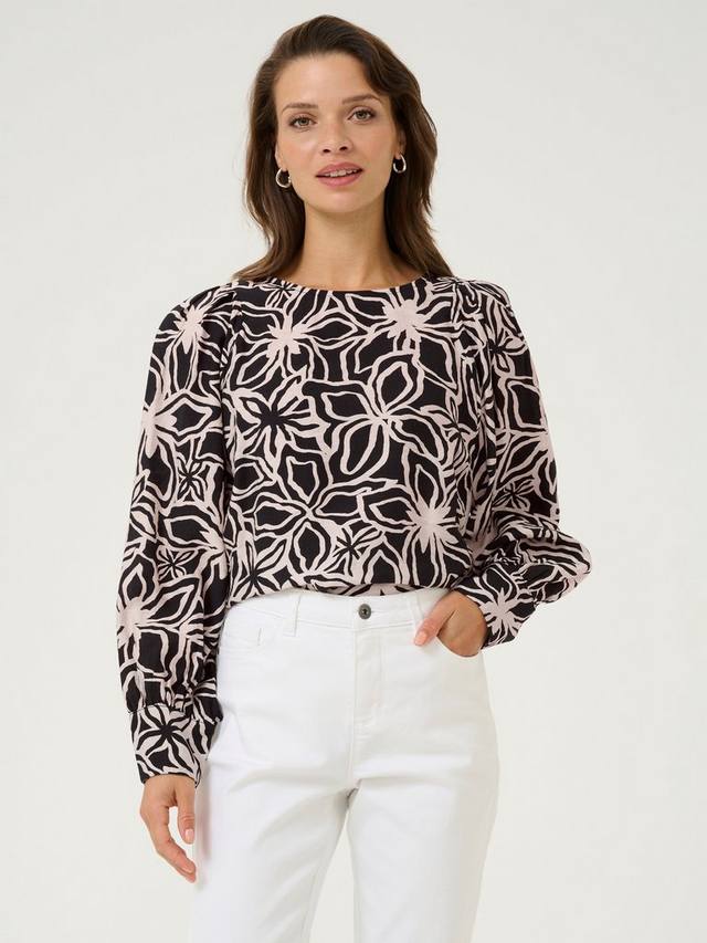 

Блузка Hannah с цветочным принтом KAFFE, Black/Multi