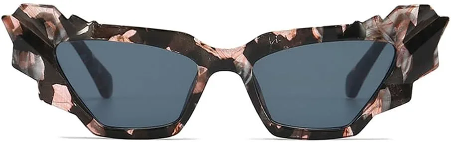 

Солнцезащитные очки 2027 года для женщин и мужчин, с градиентными линзами, кристальной оправой, неровной формой и защитой от УФ-излучения UV400 MTZJH, C3