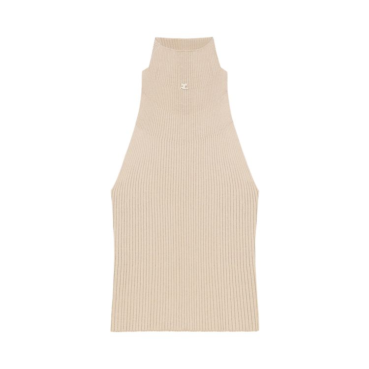 

Топ Courrèges Mockneck Light Rib Top 'Cappuccino', коричневый