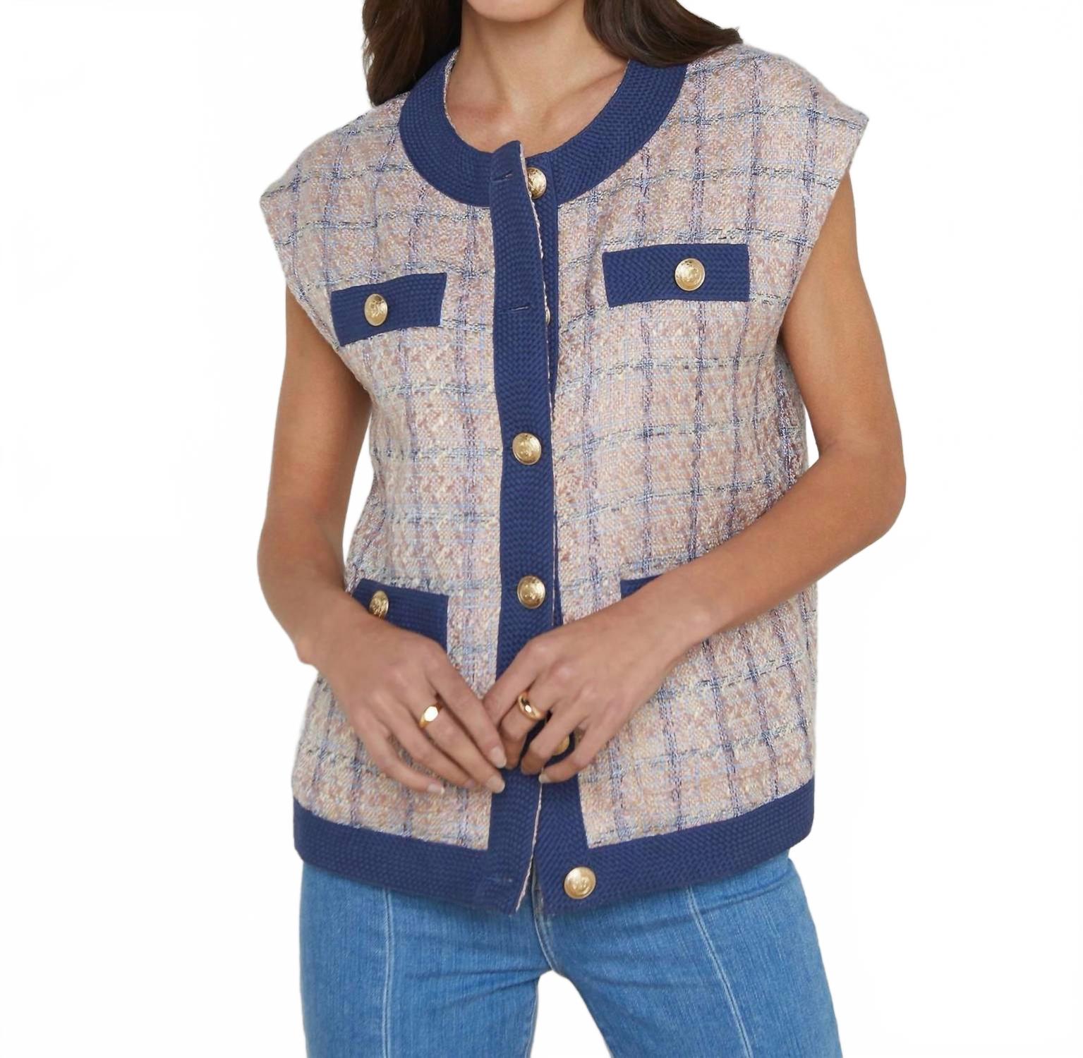 

Лаконичный объемный жилет Laurel в разноцветной гамме L'Agence, мультиколор