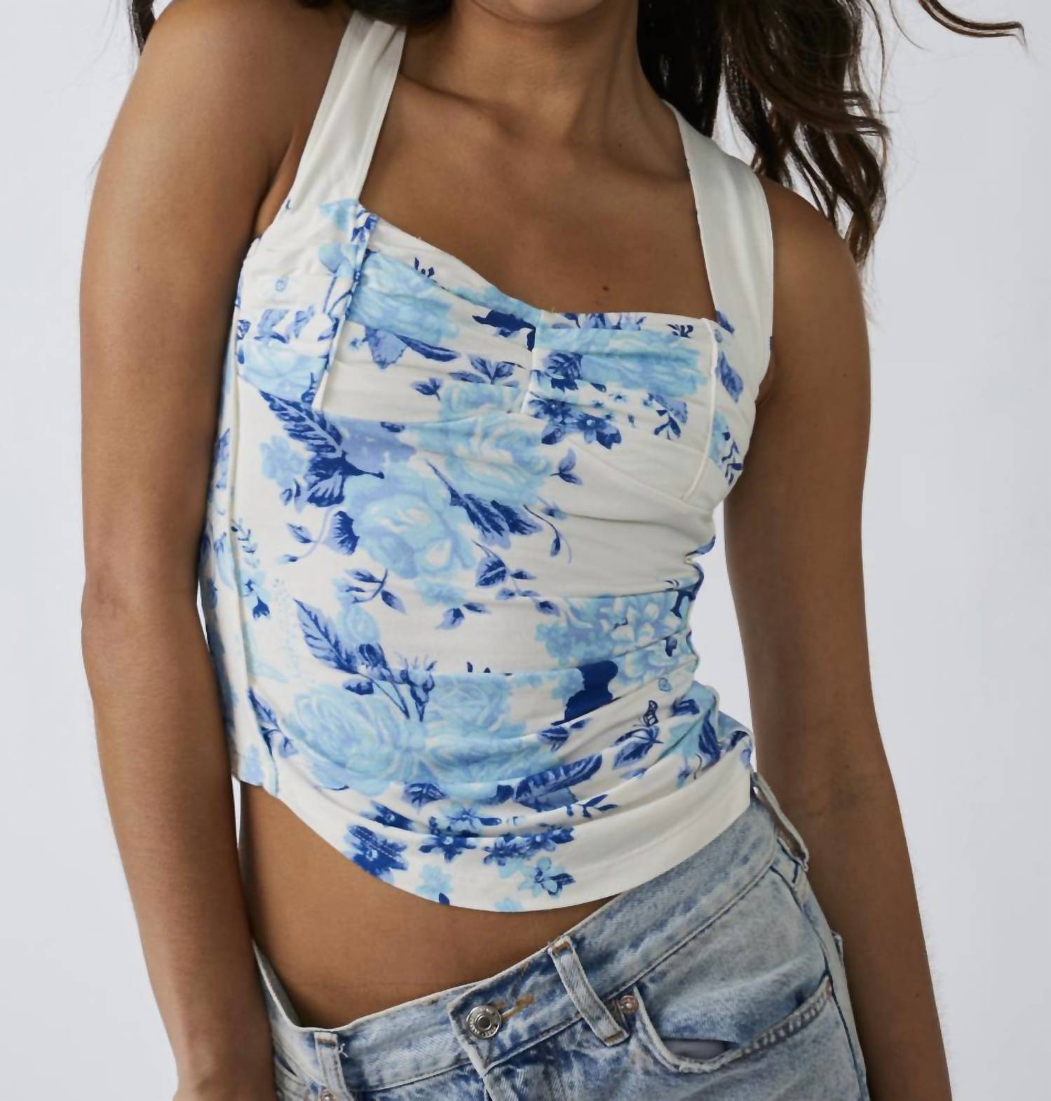 

Топ с застежкой Ginger Snap в цвете слоновой кости Free People