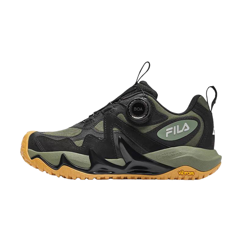 

FILA KIDS Низкие детские кроссовки BOA Slip Anti-Shock Absorbers для активного отдыха, черные, зеленые, подростковые