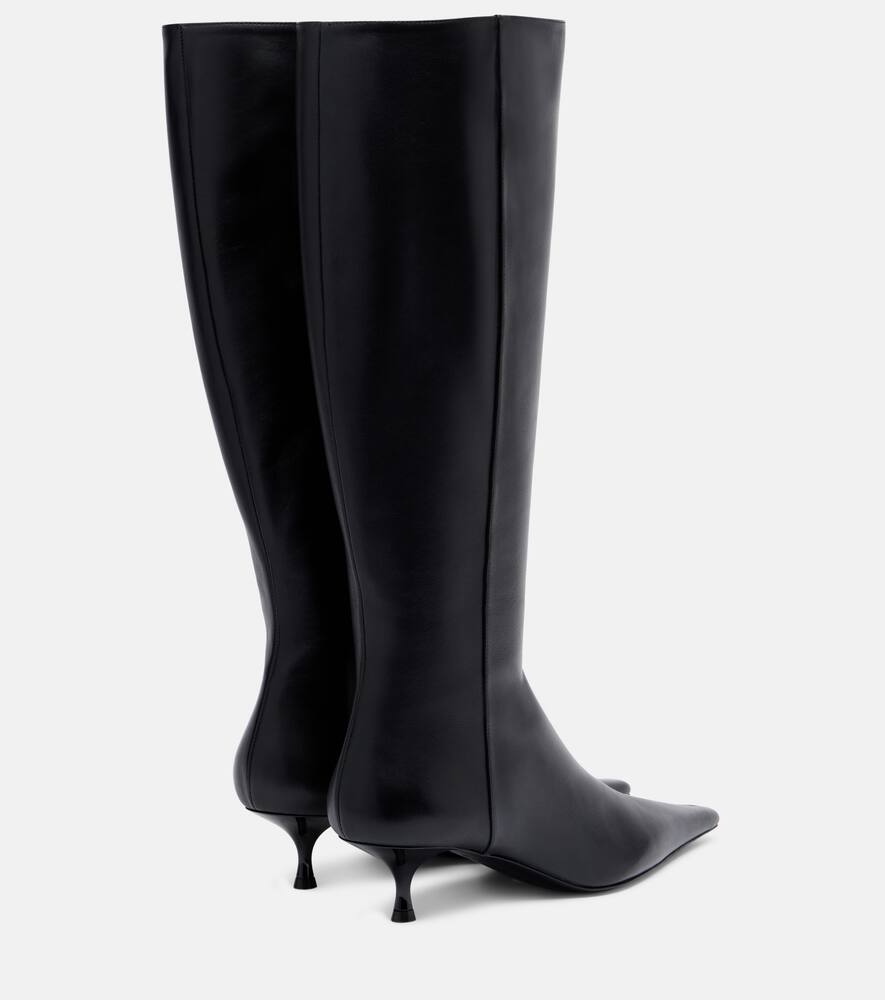 Ботинки Pointy 45 высокие кожаные до колена Victoria Beckham, Black — фото 2