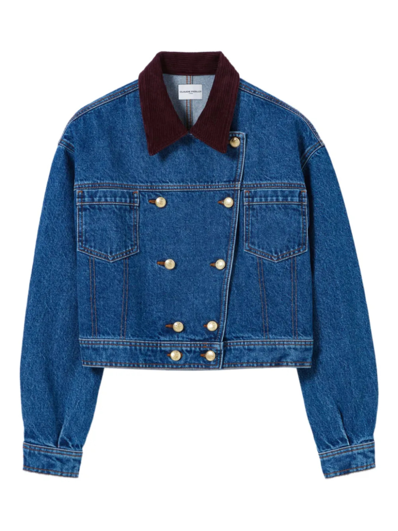 

Двубортная джинсовая куртка Claudie Pierlot, синий
