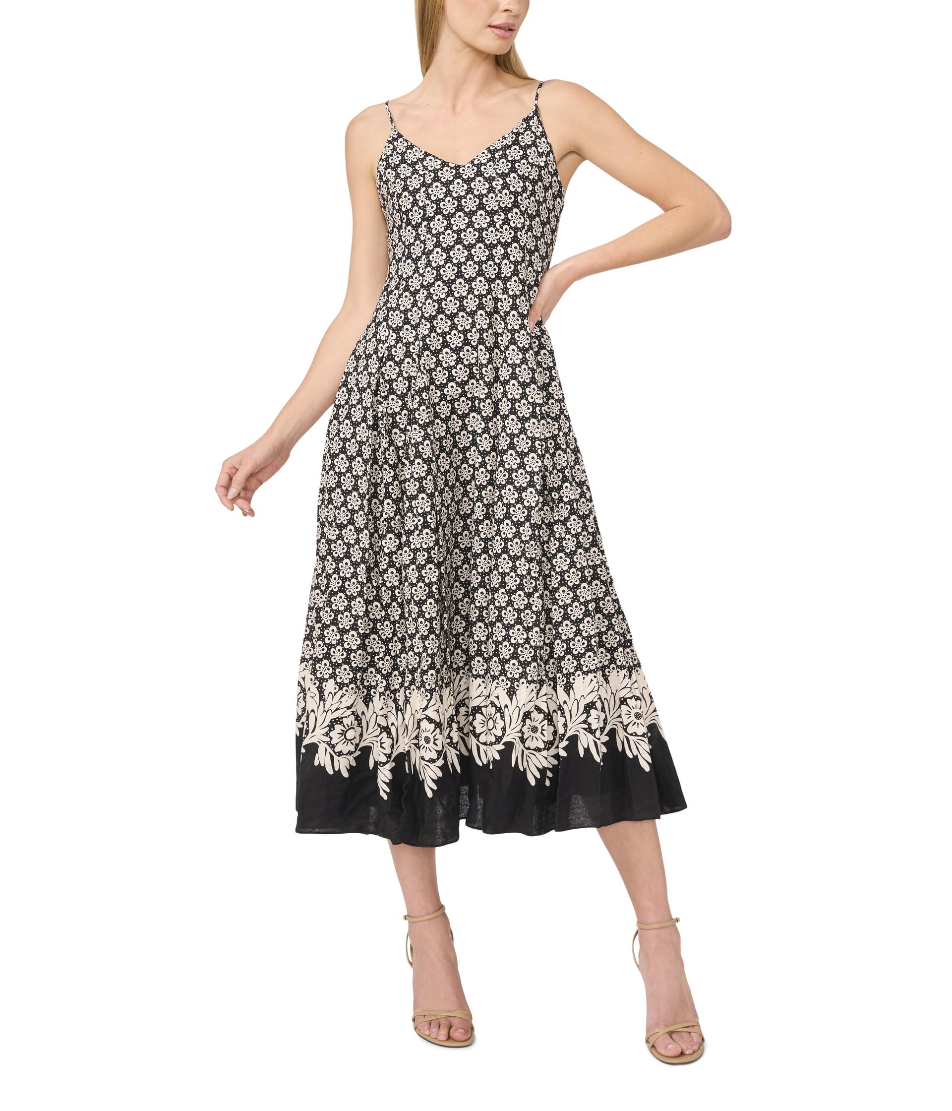 

Платье CeCe Spaghetti Strap A-Line Maxi Dress, Rich Black