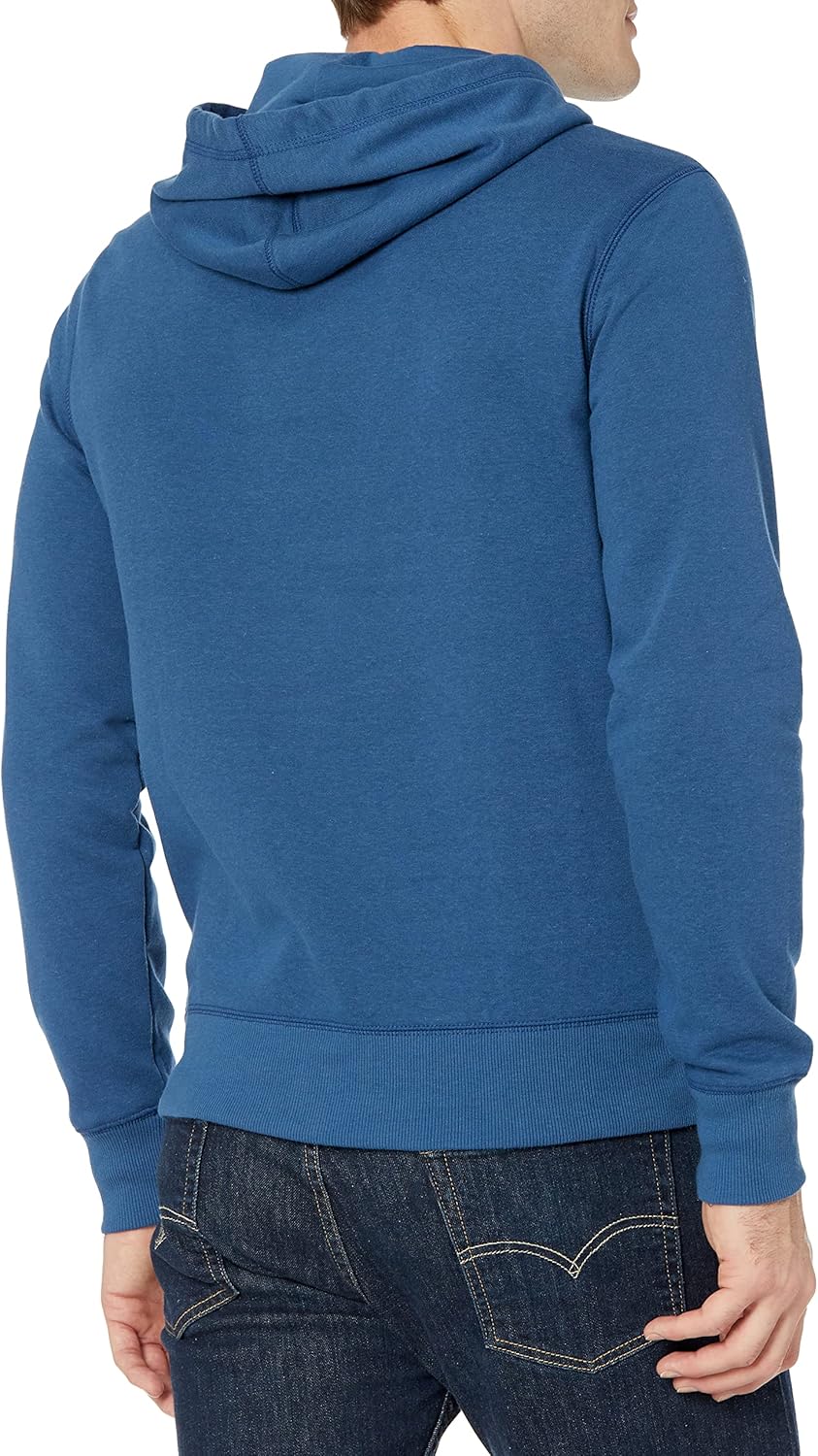Мужская толстовка с капюшоном и логотипом Tommy Hilfiger с длинным рукавом, Blue Jean — фото 2