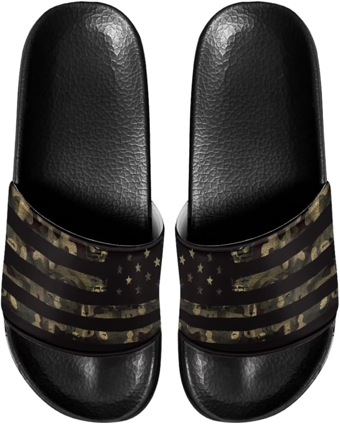 

Домашние тапочки Cugasmaru для мужчин и женщин с открытым носком, всесезонные, с толстой мягкой подошвой, Camo Usa Flag