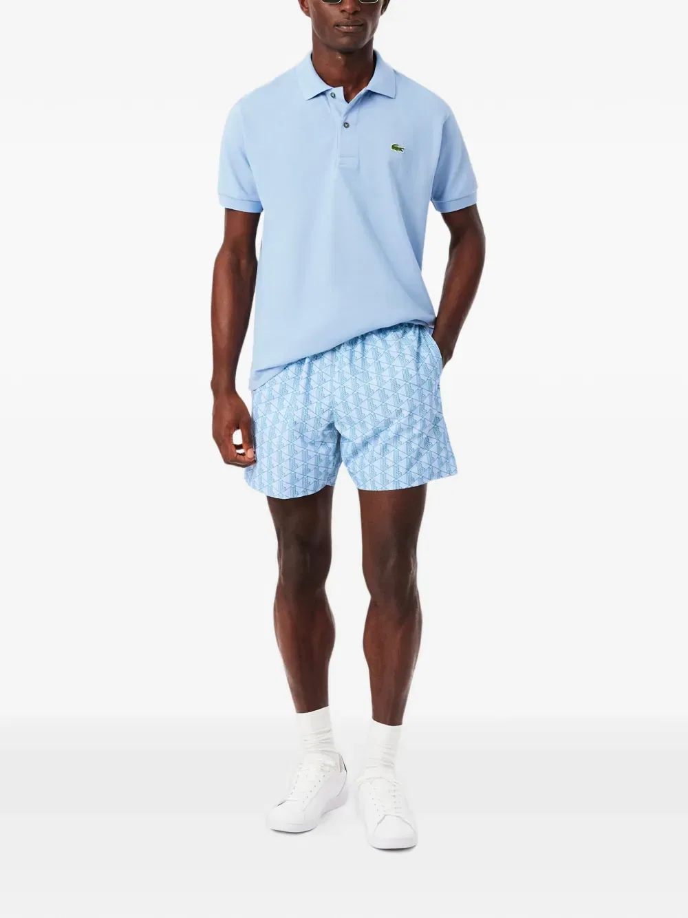 Плавки с узором Lacoste, синий — фото 3