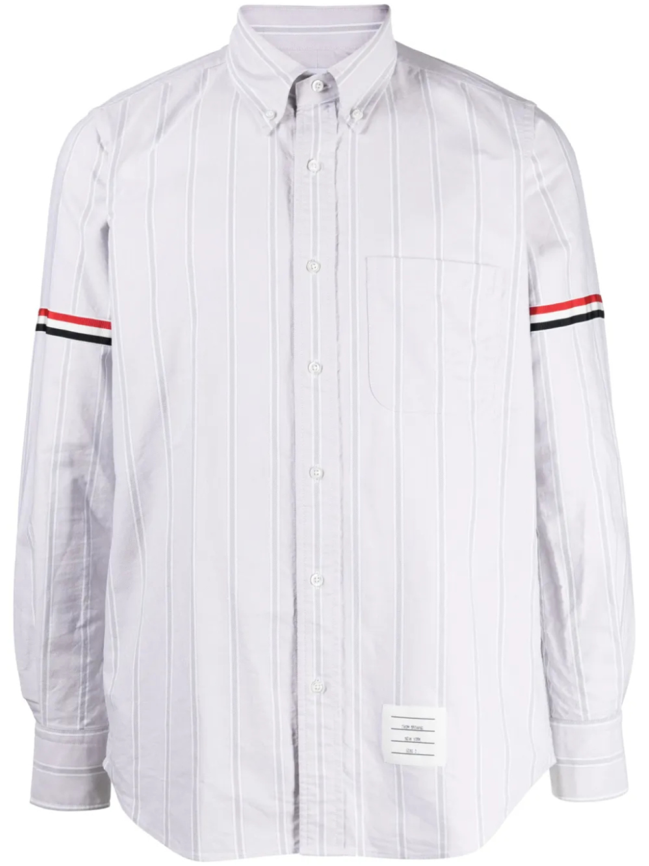 

Thom Browne рубашка с полосками RWB, серый