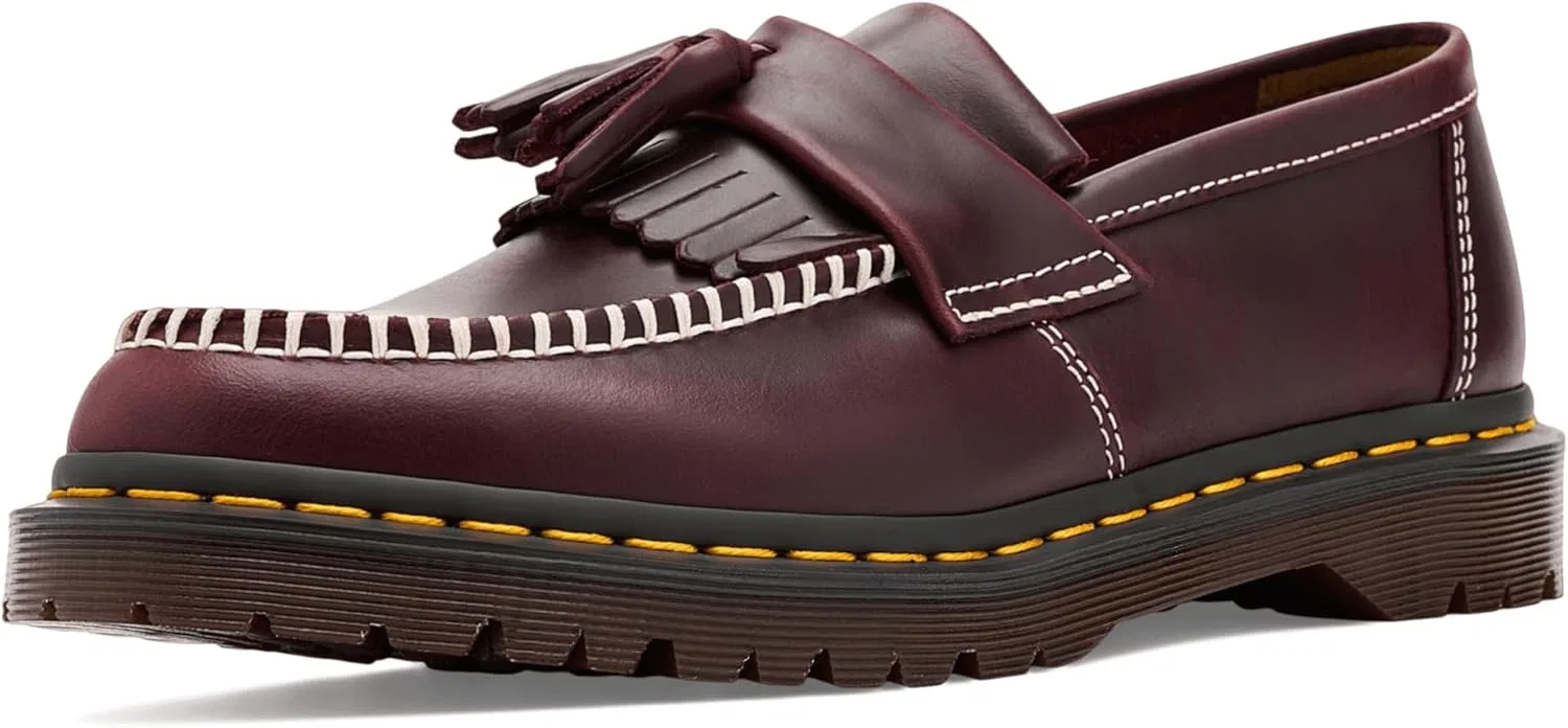 Лоферы из натуральной кожи Dr. Martens, вишнево-красный