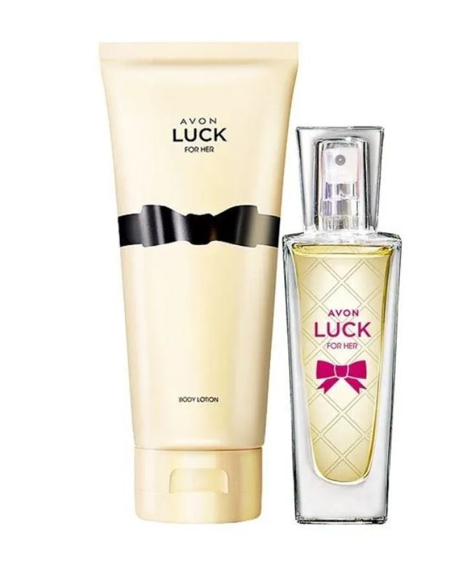 

НАБОР ИЗ 2 КОСМЕТИЧЕСКИХ СРЕДСТВ AVON LUCK FOR HER WATER 30 МЛ + BALM 125 МЛ
