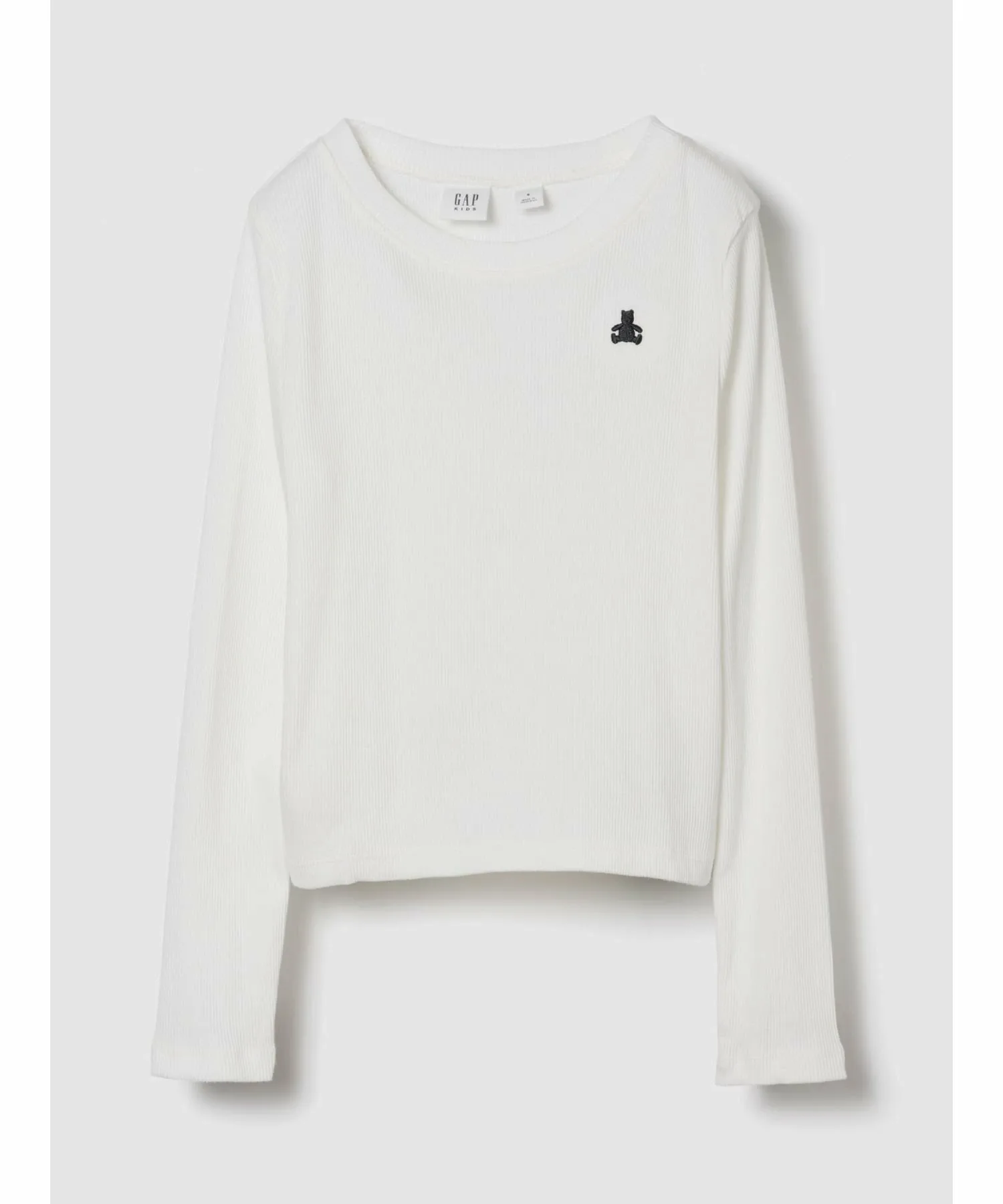 (K) Ребристая футболка с круглым вырезом (детская) GAP, NEW_OFF_WHITE