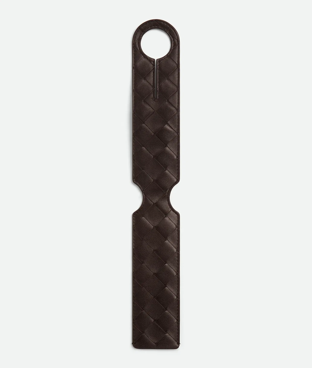 Intrecciato Long Tag Holder BOTTEGA VENETA, коричневый — фото 3