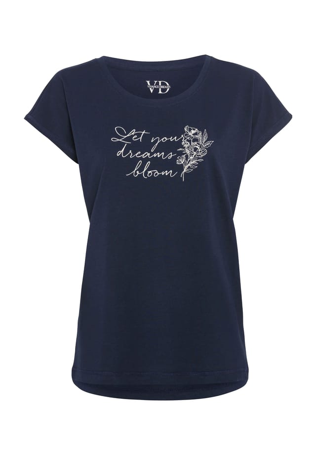 

Уютные сны пижамный топ с круглым вырезом Vivance Dreams, синий