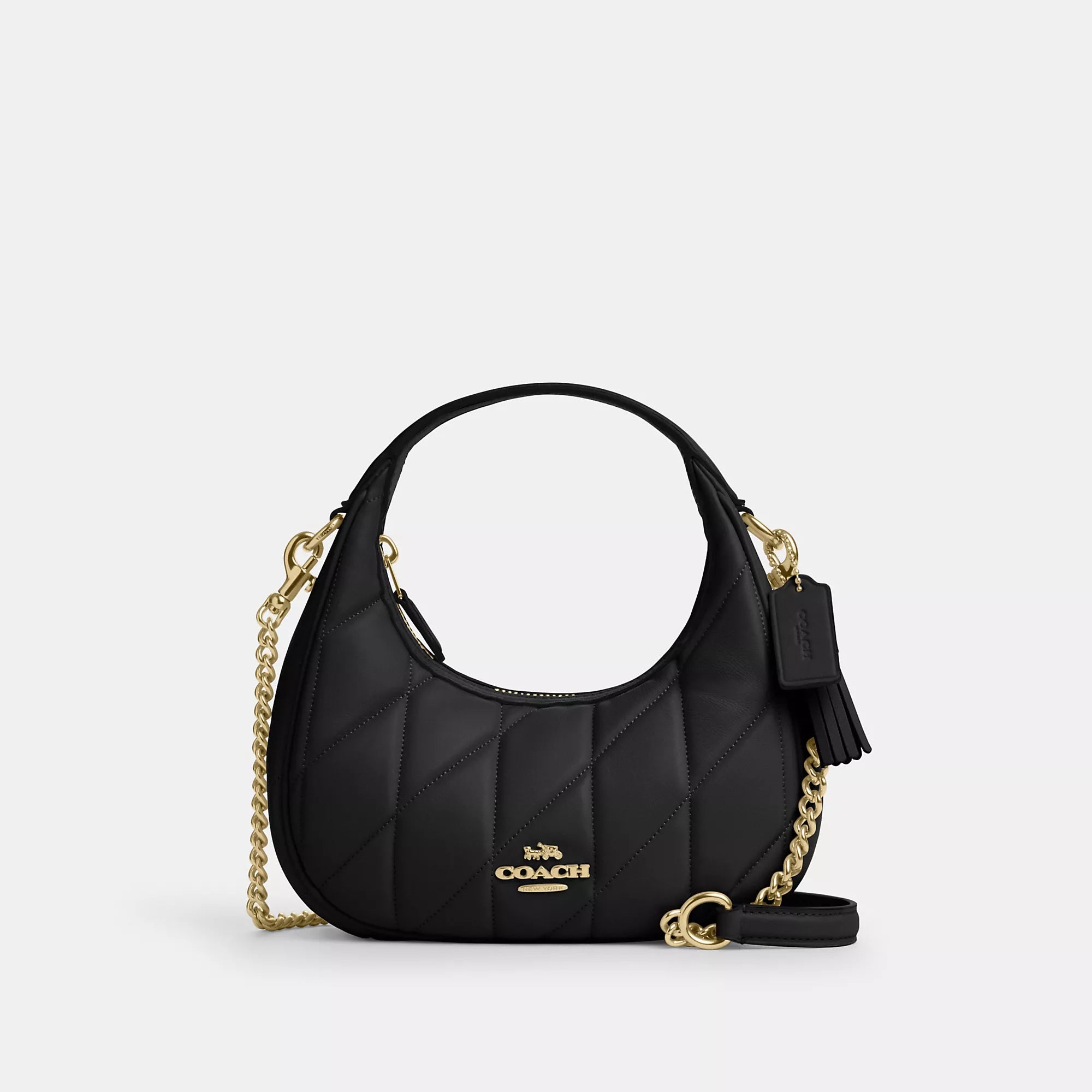 

Coach Outlet Carmen Мини Сумка Через Плечо С Стеганой Отделкой, золотой/черный