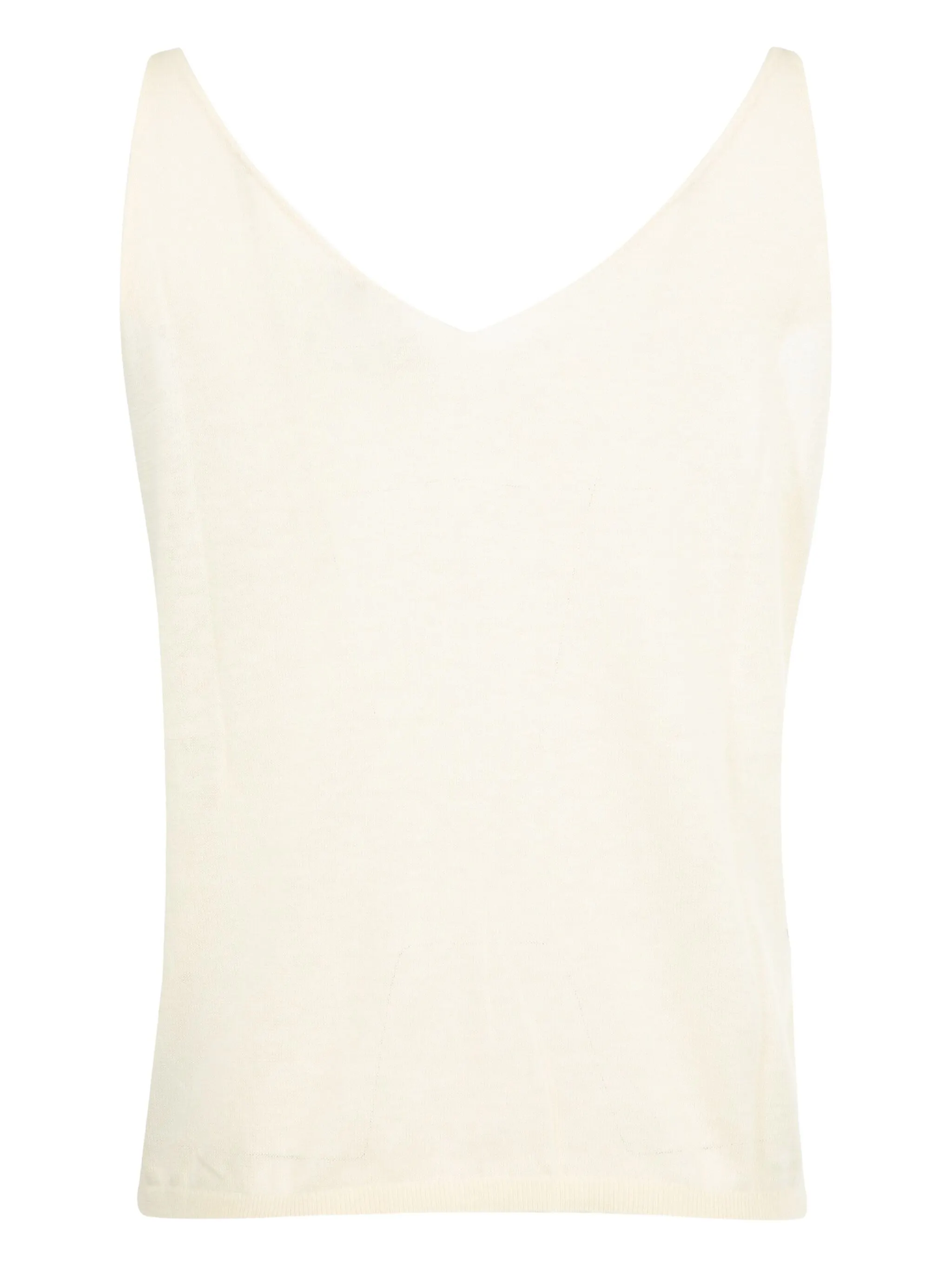 

Трикотажный топ с V-образным вырезом Deiji Studios, белый