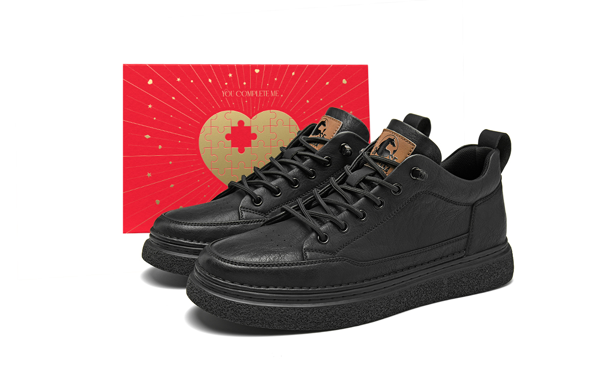 

Мужские повседневные кроссовки Mid Top черно-коричневые HLA, черный [В коробке]