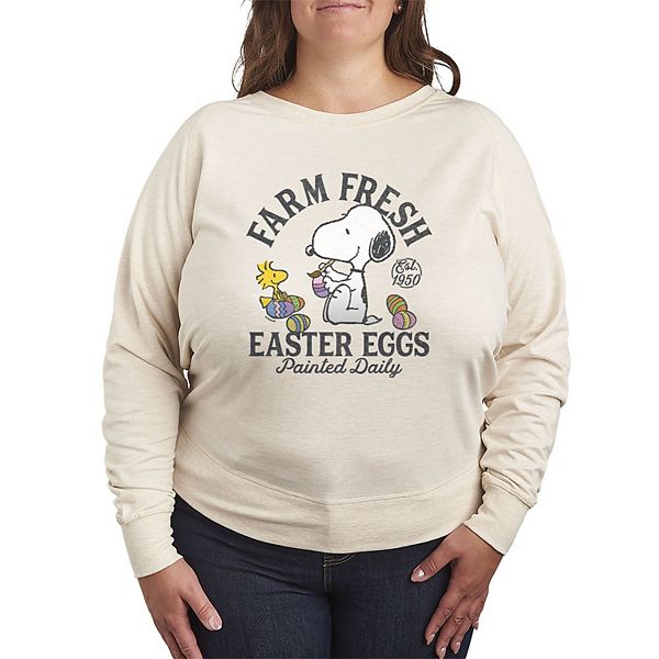 

Футболка с длинным рукавом French Terry Peanuts Farm Fresh Easter Eggs Plus Size Licensed Character, Бежевый, Футболка с длинным рукавом French Terry Peanuts Farm Fresh Easter Eggs Plus Size Licensed Character