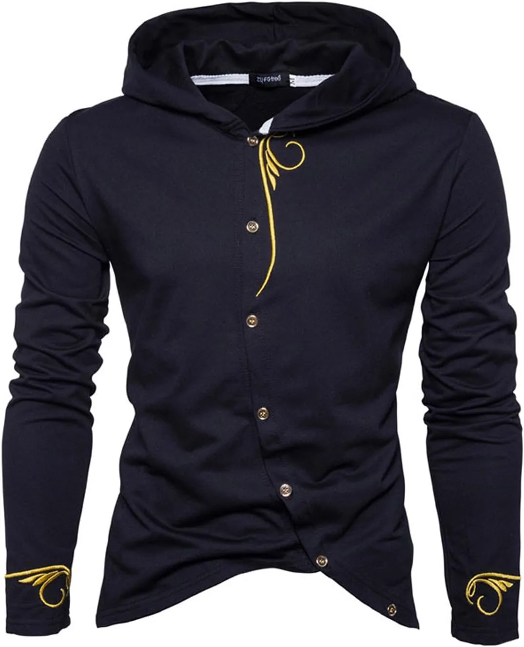 

Мужская толстовка с вышивкой и пуговицами Jueshanzj