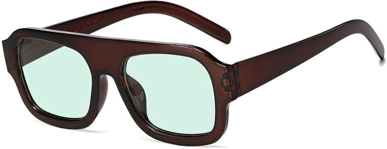 

Женские солнцезащитные очки в крупной оправе, модные винтажные солнцезащитные очки, мужские солнцезащитные очки для вождения и езды на велосипеде, с защитой от УФ-излучения UV400 TKKTLLT, Dark Brown