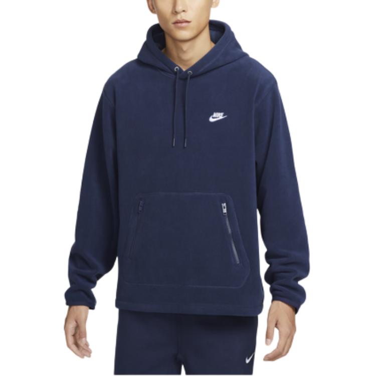 Nike Пальто бархатистое мужское тёмно-синее, Dark Navy Blue — фото 3