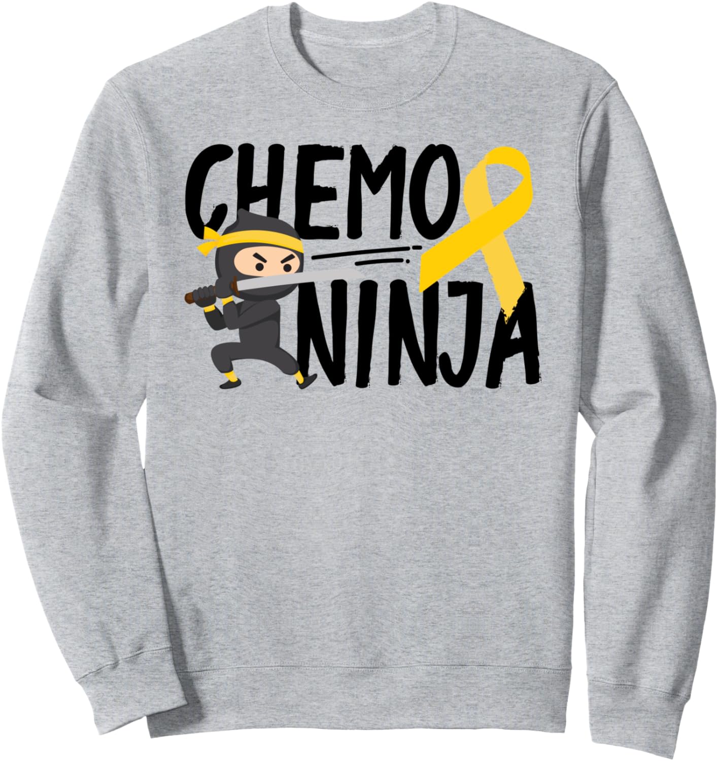 

Толстовка с изображением ленты ниндзя для детской онкологической химиотерапии Childhood Cancer Awareness Survivor Support Hs0, серый