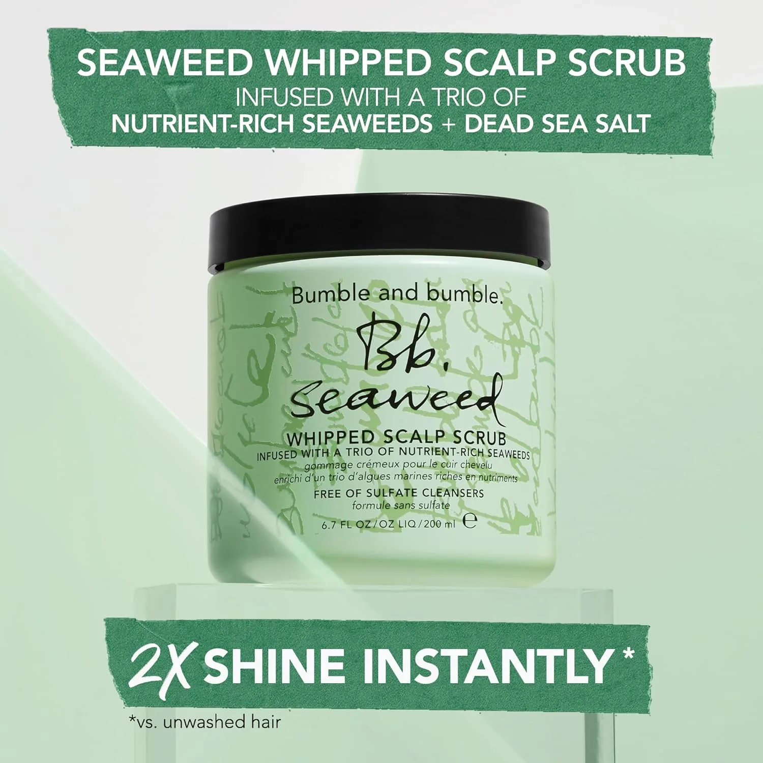 Bumble and bumble скраб для кожи головы Seaweed Whipped, мягкое отшелушивание и очищение, без сульфатов, для всех типов волос, 200 мл — фото 3